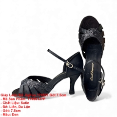 Giày Latin Nữ JigFoo 174501 Gót 7.5cm (174501J7P) - Đen