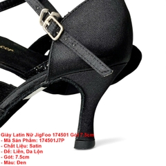 Giày Latin Nữ JigFoo 174501 Gót 7.5cm (174501J7P) - Đen