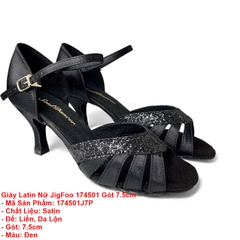 Giày Latin Nữ JigFoo 174501 Gót 7.5cm (174501J7P) - Đen