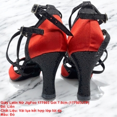 Giày Latin Nữ JigFoo 177503 Gót 7.5cm (177503J7P) - Đỏ