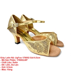 Giày Latin Nữ JigFoo 178002 Gót 6.5cm (178002J6P) - Vàng