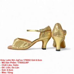 Giày Latin Nữ JigFoo 178002 Gót 6.5cm (178002J6P) - Vàng