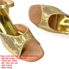 Giày Latin Nữ JigFoo 178002 Gót 6.5cm (178002J6P) - Vàng