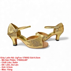 Giày Latin Nữ JigFoo 178002 Gót 6.5cm (178002J6P) - Vàng