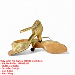 Giày Latin Nữ JigFoo 178002 Gót 6.5cm (178002J6P) - Vàng