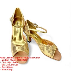 Giày Latin Nữ JigFoo 178002 Gót 6.5cm (178002J6P) - Vàng