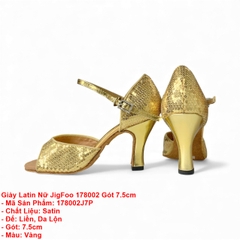 Giày Latin Nữ JigFoo 178002 Gót 7.5cm (178002J7P) - Vàng