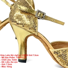 Giày Latin Nữ JigFoo 178002 Gót 7.5cm (178002J7P) - Vàng