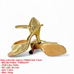 Giày Latin Nữ JigFoo 178002 Gót 7.5cm (178002J7P) - Vàng