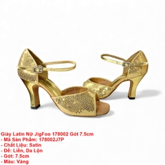 Giày Latin Nữ JigFoo 178002 Gót 7.5cm (178002J7P) - Vàng