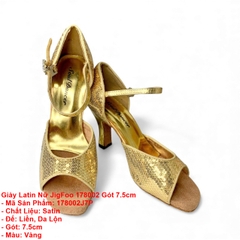 Giày Latin Nữ JigFoo 178002 Gót 7.5cm (178002J7P) - Vàng