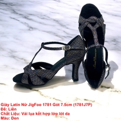 Giày Latin Nữ JigFoo 1781 Gót 7.5cm (1781J7P) - Đen
