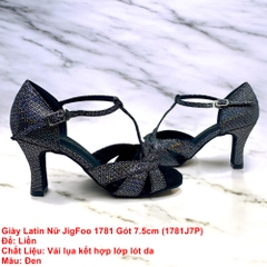 Giày Latin Nữ JigFoo 1781 Gót 7.5cm (1781J7P) - Đen
