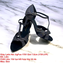 Giày Latin Nữ JigFoo 1781 Gót 7.5cm (1781J7P) - Đen
