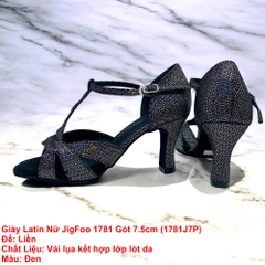 Giày Latin Nữ JigFoo 1781 Gót 7.5cm (1781J7P) - Đen