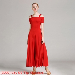 (S900) Váy Nữ Tập Standard - Đỏ + Size