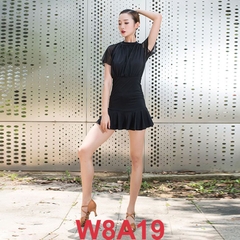 Váy Đen Tay Ngắn WJJDance (W8A19) - Đen + Size