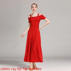 (S900) Váy Nữ Tập Standard - Đỏ + Size