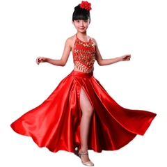 (VYPaso180) Chân Váy Paso Bé Gái180 Độ + Yếm Đỏ