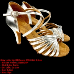 Giày Latin Nữ BD Dance 2398 Gót 8.5cm (2398BD8P) - Bạc