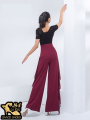 Bộ Quần Tập Màu Booc Đô + Áo Cộc Tay (W21D118 + C159) Size 32