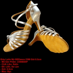 Giày Latin Nữ BD Dance 2398 Gót 8.5cm (2398BD8P) - Bạc