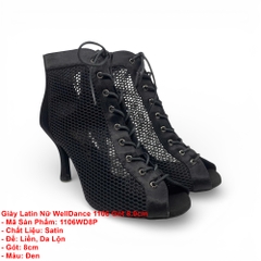 Giày Latin Nữ WellDance 1106 Gót 8.0cm (1106WD8P) - Đen