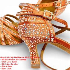 Giày Latin Nữ WellDance 9712 Gót 6.5cm (9712WD6P) - Cam