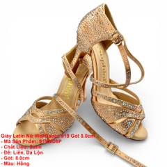 Giày Latin Nữ WellDance 919 Gót 8.0cm (919WD8P) - Hồng