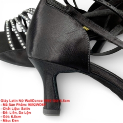 Giày Latin Nữ WellDance 9892 Gót 6.5cm (9892WD6P) - Đen