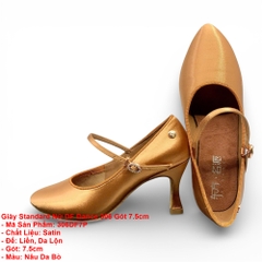 Giày Standard Nữ DF Dance 306 Gót 7.5cm (306DF7P) - Nâu Da Bò + Size