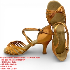 Giày Latin Nữ SoulDancer 2341 Gót 6.5cm (2341SD6P) - Nâu Da Bò