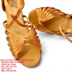 Giày Latin Nữ Sasan K125 Gót 5.5cm (K125SS5P) - Nâu Da Bò
