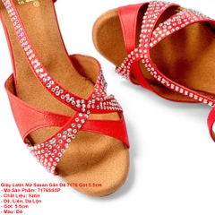 Giày Latin Nữ Sasan Gắn Đá 7176 Gót 5.5cm (7176SS5P) - Đỏ