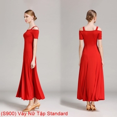 (S900) Váy Nữ Tập Standard - Đỏ + Size