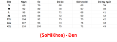 Áo Sơ Mi Nam Cộc Tay - Cổ Đứng Có Khoá Kéo (SoMiKhoa) - Đen + Size