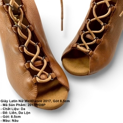 Giày Latin Nữ WellDance 2017, Gót 8.5cm (2017WD8P) - Nâu
