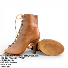 Giày Latin Nữ WellDance 2017, Gót 8.5cm (2017WD8P) - Nâu