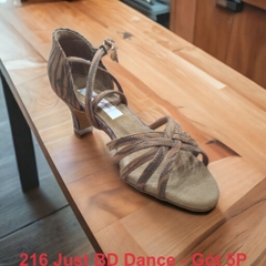 Giày Latin Nữ Just BDDance 216 Gót 5.5cm (216JB5P) - Da Hổ + Size