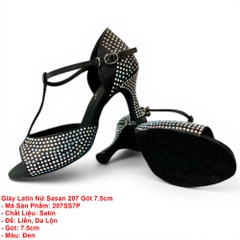 Giày Latin Nữ Sasan 207 Gót 7.5cm (207SS7P) - Đen