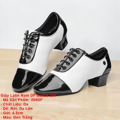 Giày Latin Nam DF Dance 209 (209DF) - Đen Trắng