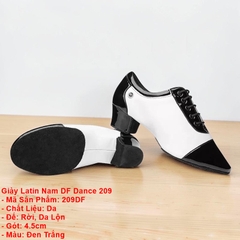 Giày Latin Nam DF Dance 209 (209DF) - Đen Trắng