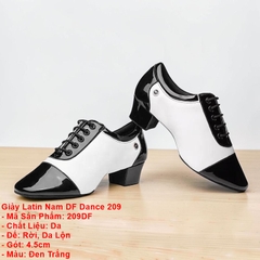 Giày Latin Nam DF Dance 209 (209DF) - Đen Trắng