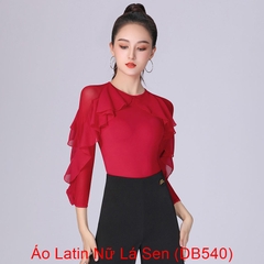 (Doubl) Áo Latin Nữ Lá Sen (DB540) - Đỏ