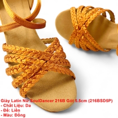 Giày Latin Nữ SoulDancer 216B Gót 5.5cm (216BSD5P) - Nâu Da Bò