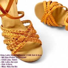 Giày Latin Nữ SoulDancer 216B Gót 6.5cm (216BSD6P) - Nâu Da Bò