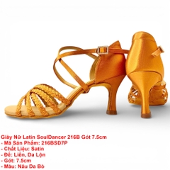 Giày Nữ Latin SoulDancer 216B Gót 7.5cm (216BSD7P) - Nâu Da Bò
