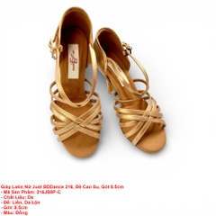 Giày Latin Nữ Just BDDance 216, Đế Cao Su, Gót 8.5cm (216JB8P-C) - Đồng