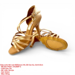 Giày Latin Nữ Just BDDance 216, Đế Cao Su, Gót 8.5cm (216JB8P-C) - Đồng