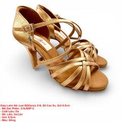 Giày Latin Nữ Just BDDance 216, Đế Cao Su, Gót 8.5cm (216JB8P-C) - Đồng